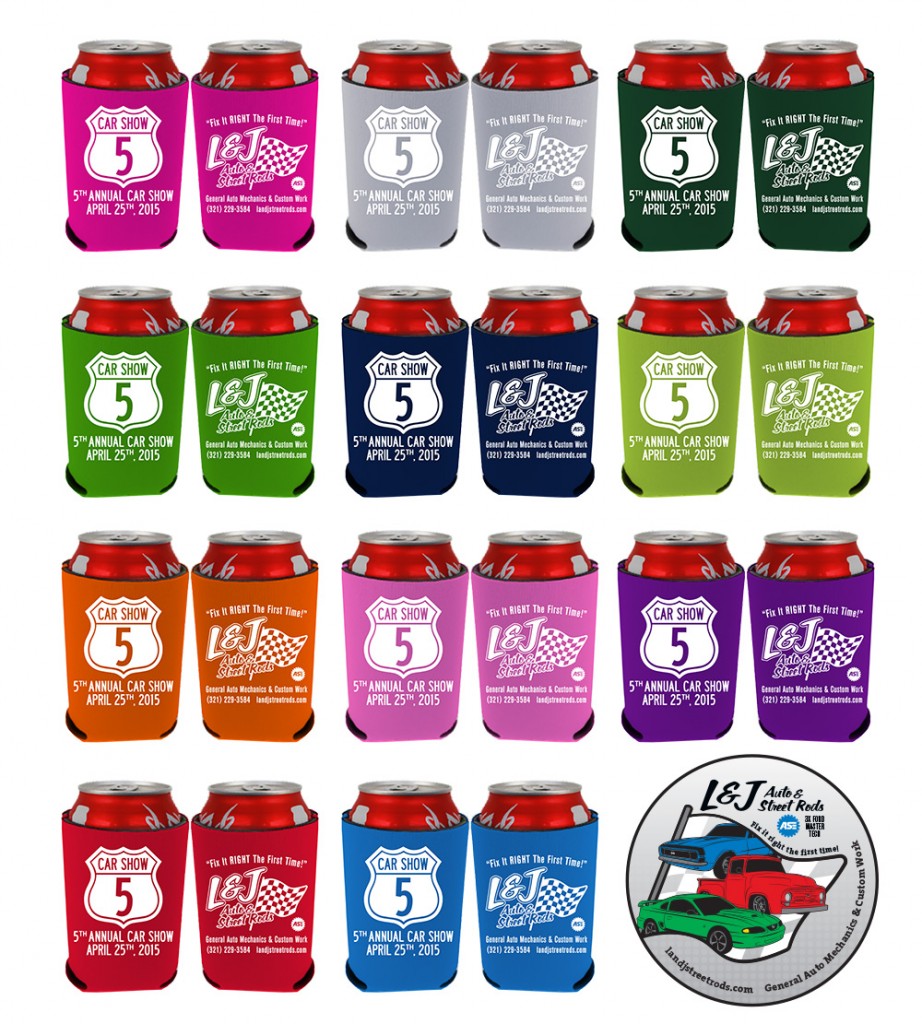 5th Annual Car Show Koozies!