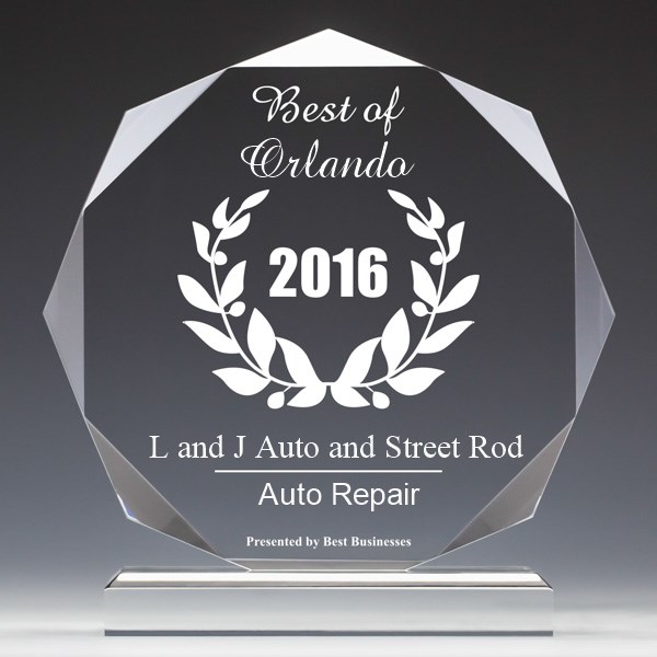 L and J Auto and Street Rod Receives 2016 Best Businesses of Orlando Award